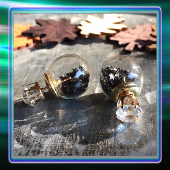 Jewelry - Black Star Confetti Double Stud Earrings